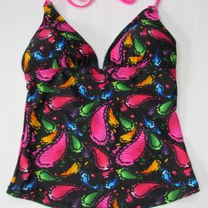 Pilpel / Gottex Color Splash Halter Tankini Top